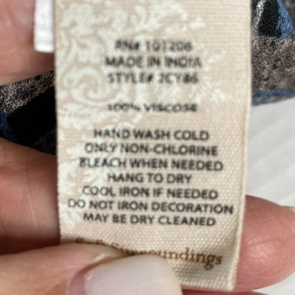 Soft Surroundings Womens Multicolor Plaid Tunic Top with Beading M Boho Party - Picture 6 of 12